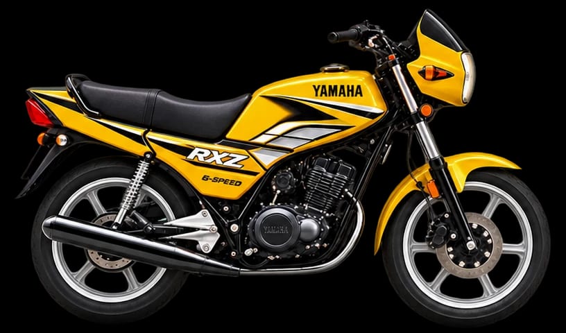 Yamaha RXZ illustration in Yellow